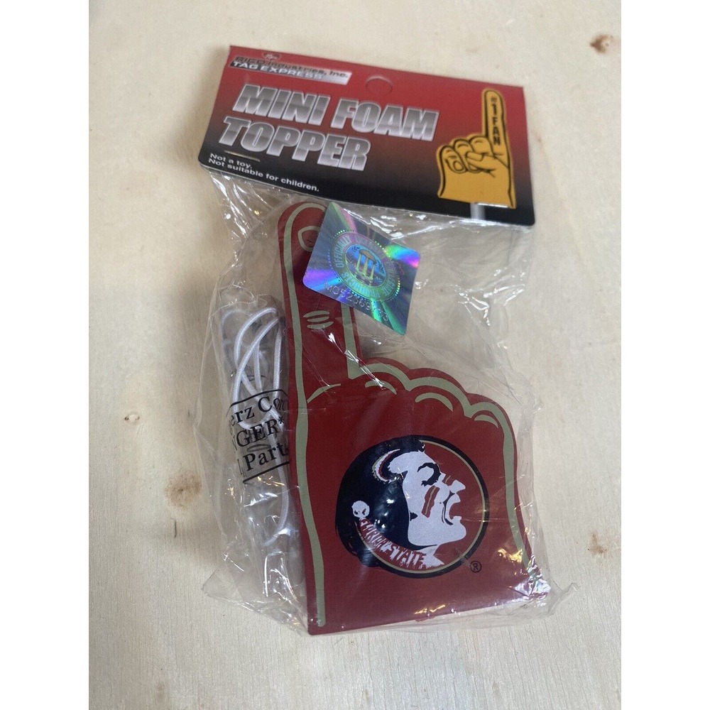 NCAA FLORIDA STATE SEMINOLES Mini Foam Finger Antenna Topper Ornament New